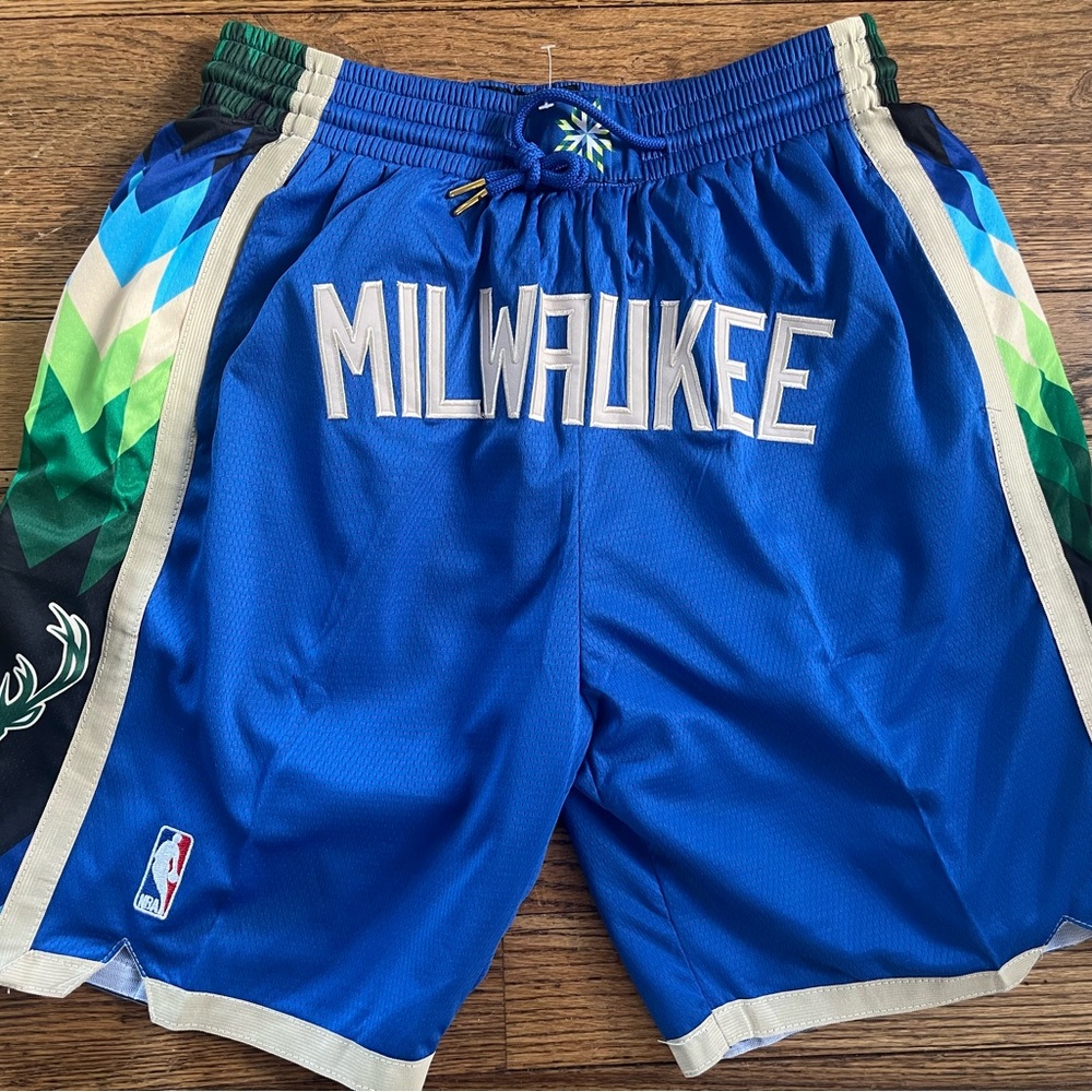 Just Don Blue Basketball Shorts, Size Large